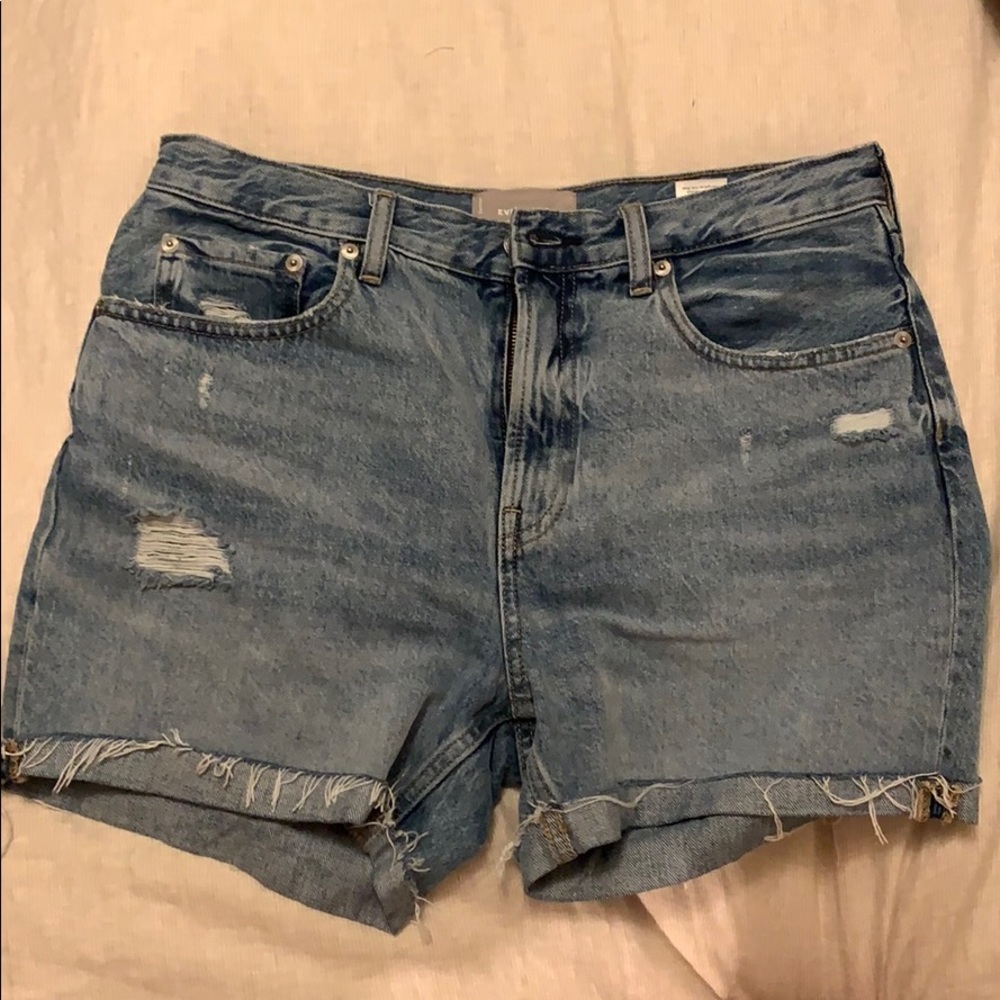 Everlane the denim short color: distressed